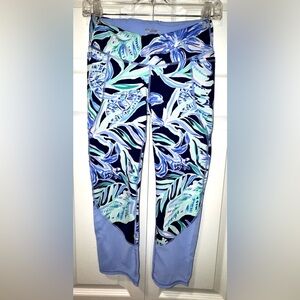 Lilly Pulitzer Luxletic small ready, set gecko weekend or crop Leggings Sz Small